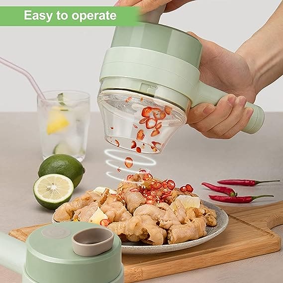 Electric Handheld Hammer Multi Function Vegetable Cutter Set