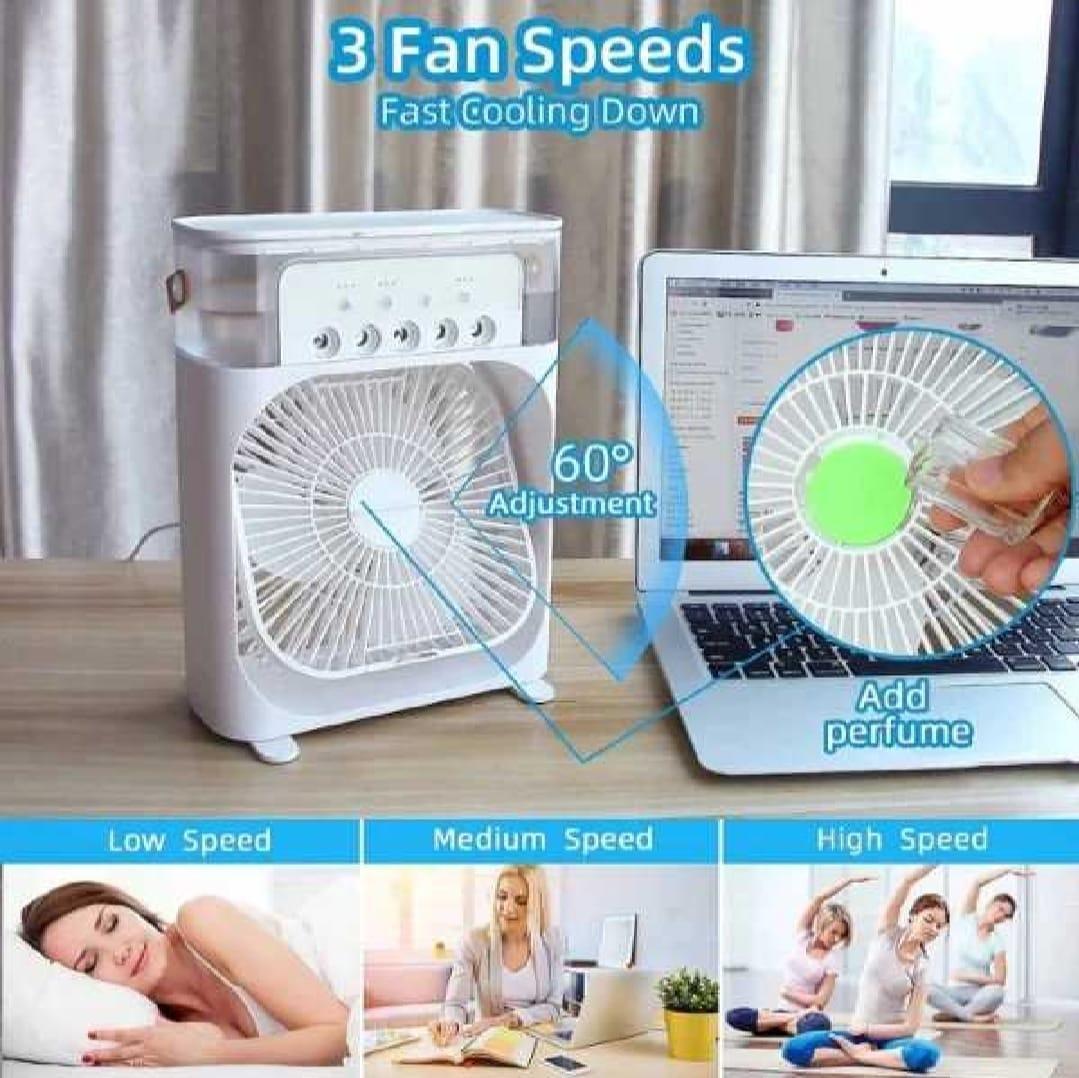 *3-in-1 Portable Air Cooler Fan with Mist | Easy Clean Water Tank | USB Rechargeable*