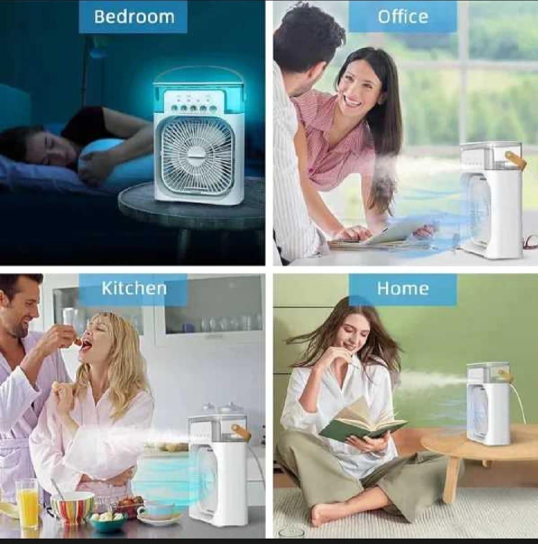 *3-in-1 Portable Air Cooler Fan with Mist | Easy Clean Water Tank | USB Rechargeable*