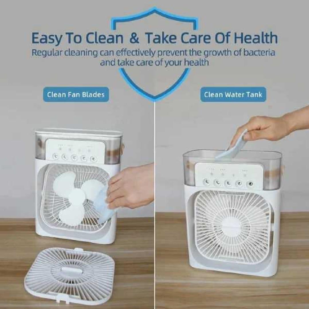 *3-in-1 Portable Air Cooler Fan with Mist | Easy Clean Water Tank | USB Rechargeable*